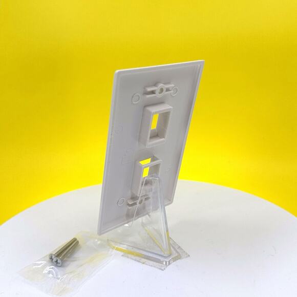 Steren 310-202 2-Cavity Ivory Keystone Plate Wall Plate (10-Pack) - Picture 12 of 16